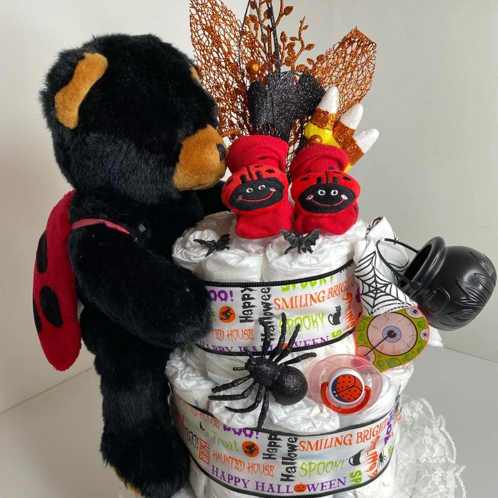 Halloween Diaper Cake, Neutral Diaper Cake